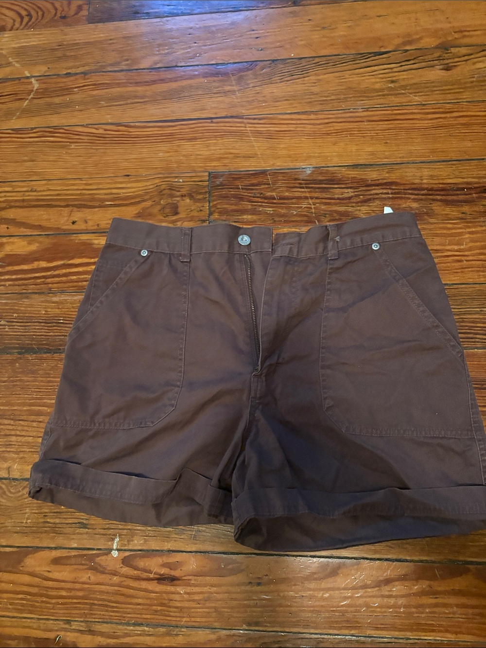 Womens’s Brown Casual Cotton Shorts